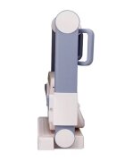 Little Mom Reductor toaleta WhiteGrey pliabil cu scara colac moale din spuma protectie antistropire reglabil pe inaltime manere si suport lat pentru picioare