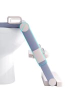Little Mom Reductor toaleta WhiteGrey pliabil cu scara colac moale din spuma protectie antistropire reglabil pe inaltime manere si suport lat pentru picioare