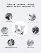 Little Mom Reductor toaleta WhiteGrey pliabil cu scara colac moale din spuma protectie antistropire reglabil pe inaltime manere si suport lat pentru picioare