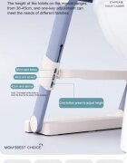 Little Mom Reductor toaleta WhiteGrey pliabil cu scara colac moale din spuma protectie antistropire reglabil pe inaltime manere si suport lat pentru picioare