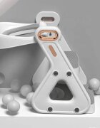 Little Mom Reductor Wc copii pliabil White multifunctional in structura triunghiulara cu colac moale PU inaltime ajustabila prevazut cu manere protectie antistropire antiaderent potrivit si toaletelor patrate