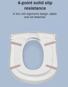 Little Mom Reductor WC copii StepUp Baby Grey reglabil pe inaltime cu manere ergonomice colac moale detasabil din spuma PU design anti-stropire compatibilitate universala
