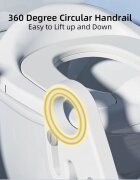 Little Mom Reductor WC copii StepUp Baby Grey reglabil pe inaltime cu manere ergonomice colac moale detasabil din spuma PU design anti-stropire compatibilitate universala