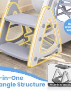 Little Mom Reductor WC copii StepUp Baby Grey reglabil pe inaltime cu manere ergonomice colac moale detasabil din spuma PU design anti-stropire compatibilitate universala