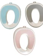 Little Mom Reductor WC pentru copii Pink design ergonomic antiderapant cu suport de agatare compatibilitate universala pentru copii cu varsta pana la 7 ani protectie impotriva stropilor