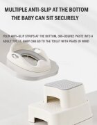 Little Mom Reductor WC pentru copii Silver cu dubla fixare spatar si manere de sustinere colac moale din spuma PU protectie impotriva stropilor