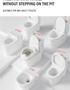 Little Mom Reductor WC pentru copii Silver cu dubla fixare spatar si manere de sustinere colac moale din spuma PU protectie impotriva stropilor