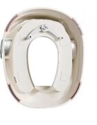 Little Mom Reductor WC pentru copii Silver cu dubla fixare spatar si manere de sustinere colac moale din spuma PU protectie impotriva stropilor