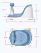 Little Mom Scaun de baie Pink cu ghidon de sustinere spatar confortabil margini rotunjite fixare cu ventuze varsta recomandat 6 luni+