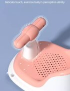Little Mom Scaun de baie Pink cu ghidon de sustinere spatar confortabil margini rotunjite fixare cu ventuze varsta recomandat 6 luni+