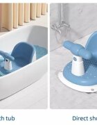 Little Mom Scaun de baie Pink cu ghidon de sustinere spatar confortabil margini rotunjite fixare cu ventuze varsta recomandat 6 luni+