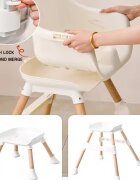Little Mom Scaun de masa Modern Green 3in1 cu cos pentru accesorii tava dubla ajustabila husa detasabila inaltime reglabila