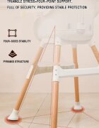 Little Mom Scaun de masa Modern Green 3in1 cu cos pentru accesorii tava dubla ajustabila husa detasabila inaltime reglabila
