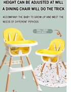 Little Mom Scaun de masa Modern Grey 3in1 cu cos pentru accesorii tava dubla ajustabila husa detasabila inaltime reglabila