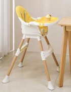 Little Mom Scaun de masa Modern Navy 3in1 cu cos pentru accesorii tava dubla ajustabila husa detasabila inaltime reglabila