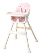 Little Mom Scaun de masa Modern Pink 3in1 cu cos pentru accesorii tava dubla ajustabila husa detasabila inaltime reglabila