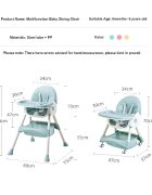 Little Mom Scaun de masa multifunctional 3 in 1 Rocking Chair Pink transformabil in balansoar cu husa detasabila spatar reglabil inaltime reglabila masuta detasabila si roti