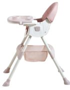 Little Mom Scaun de masa multifunctional 3 in 1 Rocking Chair Pink transformabil in balansoar cu husa detasabila spatar reglabil inaltime reglabila masuta detasabila si roti