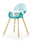 Little Mom Scaun de masa pentru bebelusi si copii Nordic Green 2 in 1 cu inaltime ajustabila varsta 6-60 luni tavita dubla reglabila centura de siguranta in 5 puncte suport pentru picioare