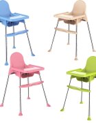 Little Mom Scaun de masa pentru copii 2 in 1 Classic Bej cu tavita dubla si suport pentru picioare centura de siguranta tavita detasabila design ergonomic picioare antiderapante 6 luni+
