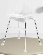 Little Mom Scaun de masa pentru copii 2 in 1 Classic White cu tavita dubla si suport pentru picioare centura de siguranta tavita detasabila design ergonomic picioare antiderapante 6 luni+