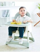 Little Mom Scaun de masa pentru copii Dinner Pink transformabil cu tavita dubla ajustabila si detasabila cu suport pentru picioare si centura in 5 puncte dimensiune 62 x 77 x 92 cm