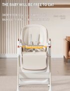 Little Mom Scaun de masa pentru copii Grey multifunctional 3 in 1 pliabil cu tavita dubla extensibila roti cu sistem de blocare cos pentru accesorii si husa detasabila dimensiune 71 x 48 x 89 cm