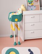 Little Mom Scaun de masa pentru copii Jungle Pink pliabil transformabil 2 in 1 cu tavita dubla reglabila in 3 pozitii cos de depozitare dimensiune 66 x 62 x 87 cm