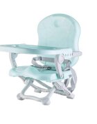 Little Mom Scaun de masa pentru copii model tip booster design compact pliabil si portabil inaltime reglabila 4 pozitii tavita detabila compatibilitate universala dimensiune 50 x 30 x 35 cm Green