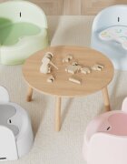 Little Mom Scaun de masa pentru copii Pink design ergonomic robust dotat cu pernuta din PVC centura de siguranta margini rotunjite dimensiune 35 x 33.5 x 19 cm