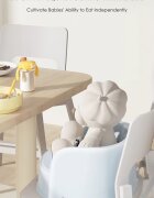 Little Mom Scaun de masa pentru copii Pink design ergonomic robust dotat cu pernuta din PVC centura de siguranta margini rotunjite dimensiune 35 x 33.5 x 19 cm
