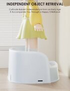 Little Mom Scaun de masa pentru copii Pink design ergonomic robust dotat cu pernuta din PVC centura de siguranta margini rotunjite dimensiune 35 x 33.5 x 19 cm