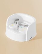 Little Mom Scaun de masa pentru copii White design ergonomic robust dotat cu pernuta din PVC centura de siguranta margini rotunjite dimensiune 35 x 33.5 x 19 cm