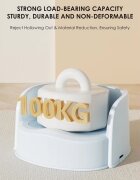 Little Mom Scaun de masa pentru copii White design ergonomic robust dotat cu pernuta din PVC centura de siguranta margini rotunjite dimensiune 35 x 33.5 x 19 cm