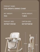 Little Mom Scaun de masa pentru copii White multifunctional 3 in 1 design ergonomic pliabil structura piramidala roti silentioase suport pentru picioare dimensiuni 63x80x105 cm
