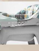 Little Mom Scaun de masa Pink multifunctional cu roti detasabile cos pentru accesorii centura siguranta tava dubla reglabila husa detasabila margini rotunjite dimensiune 59x58x78cm