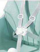 Little Mom Scaun de masa pliabil pentru bebelusi 3 in 1 Funny Pink cu roti si functie de balansoar multifunctional centura de siguranta 5 Puncte ajustabil pe inaltime cos de depozitare husa detasabila