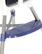 Little Mom Scaun de masa transformabil multifunctional cu tavita ajustabila husa detasabila din piele ecologica suport pentru picioare dimensiune 75 x 53 x 83 cm Elite Blue