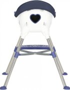 Little Mom Scaun de masa transformabil multifunctional cu tavita ajustabila husa detasabila din piele ecologica suport pentru picioare dimensiune 75 x 53 x 83 cm Elite Blue