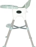 Little Mom Scaun de masa transformabil multifunctional cu tavita ajustabila husa detasabila din piele ecologica suport pentru picioare dimensiune 75 x 53 x 83 cm Elite Green