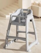 Little Mom Scaun de masa Yellow multifunctional cu roti detasabile cos pentru accesorii centura siguranta tava dubla reglabila husa detasabila margini rotunjite dimensiune 59x58x78cm