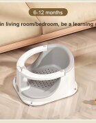 Little Mom Scaunel de baie pentru bebelusi BabySpa Pink termometru digital cu ecran tactil bariera circulara 360 cu spatar ergonomic compatibilitate universala si Jucarie rotativa tip spinner inclusa