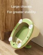 Little Mom Scaunel de baie pentru bebelusi Bubble Green multifunctional ergonomic cu maner de sustinere orificii pentru drenaj spatar si sezut antiderapant laterale deschise dimensiune 395 x 308 x 22 cm
