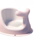 Little Mom Scaunel de baie pentru bebelusi Pink Whale forma ergonomica cu maner de sustinere si ventuze de fixare dimensiune 32.6 x 25 x 18.3 cm