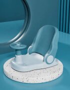 Little Mom Scaunel de baie pentru copii Car Blue cu design pliabil ergonomic volan de sustinere spatar ajustabil in 3 unghiuri diferite fixare cu ventuze dimensiune 38 x 28.5 x 30.8 cm