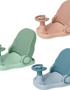 Little Mom Scaunel de baie pentru copii Car Pink cu design pliabil ergonomic volan de sustinere spatar ajustabil in 3 unghiuri diferite fixare cu ventuze dimensiune 38 x 28.5 x 30.8 cm