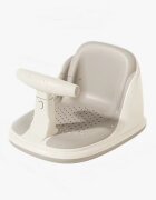 Little Mom Scaunel de baie pentru copii Cream design ergonomic cu spatar ghidon de sustinere husa detasabila din cauciuc fixare cu ventuze dimensiune 21.5 x 31 x 39 x 23.5 cm