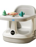 Little Mom Scaunel tip booster pentru copii Grey cu termometru digital fahrenheit incorporat si masuta frontala dotata cu jucarii fixare universala