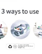 Little Mom Scaunel tip booster pentru copii Grey cu termometru digital fahrenheit incorporat si masuta frontala dotata cu jucarii fixare universala