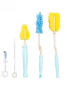 Little Mom Set 5 periute Blue pentru curatare biberoane suzete tetine